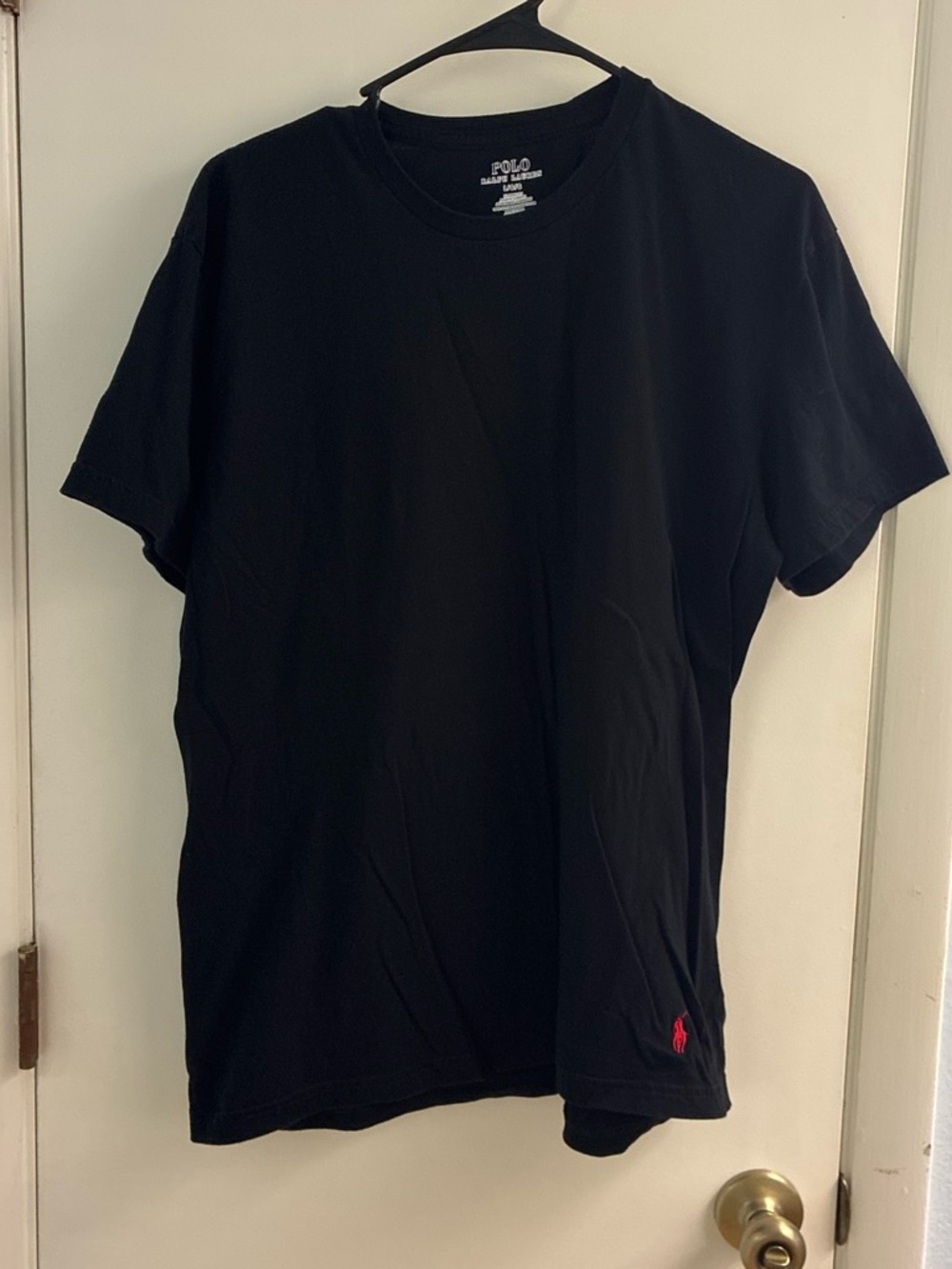 Polo by Ralph Lauren Black Short Sleeve Crew Tee with Red Pony